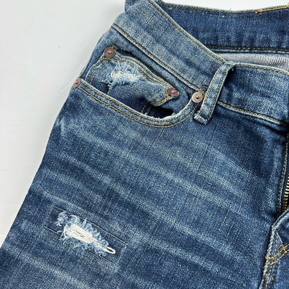 Ralph Lauren Rugby Skinny Distressed Blue Jeans Size 28x31 - Picture 9 of 16